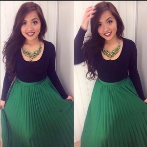 Green skirt